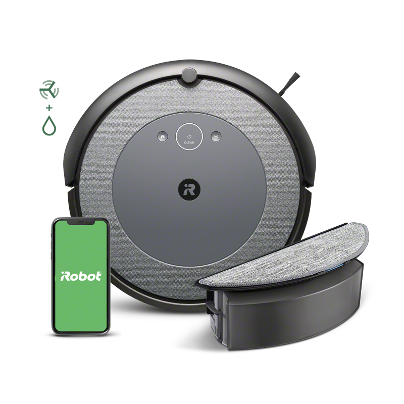 RoombaCombo_i5_Accessory_MopBin_Neutral_Photo_Studio_FrontStanding_MopBin_Icons_Phone_Overlay_4000x4000